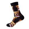 Men's Cute Modern Style Dog Cat Cotton Jacquard Ankle Socks A Pair