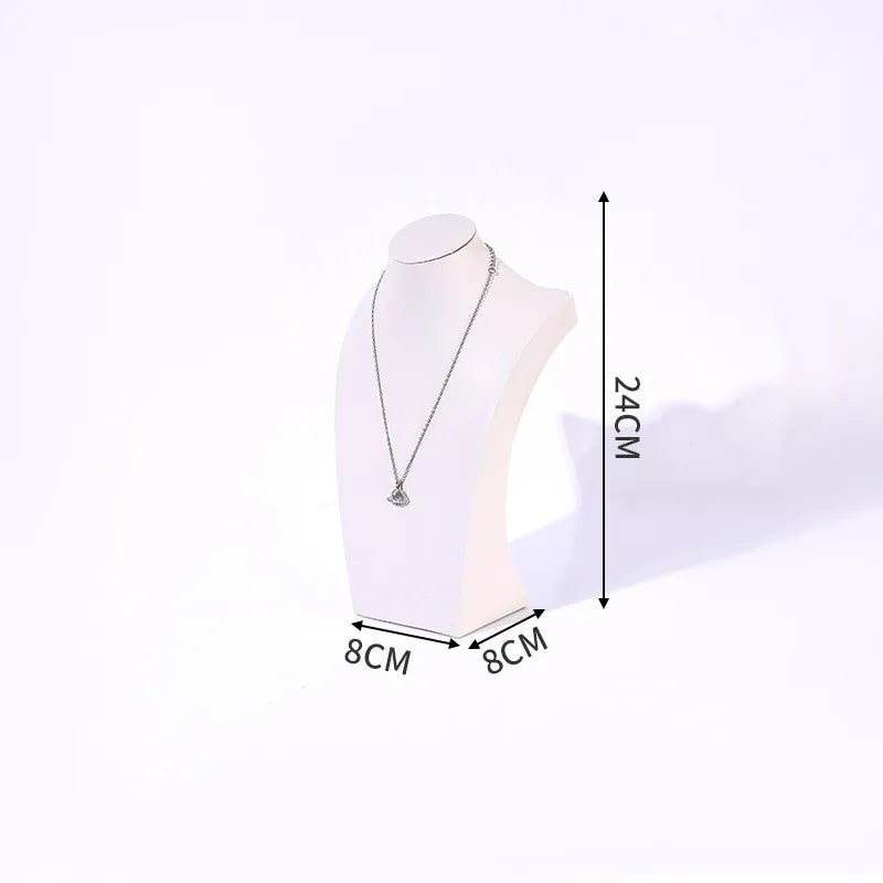 Velvet Necklace Display Stand Counter Top Jewelry Model Holder H-Shape Composite Paperboard And Velvet High-End Feel Stitching
