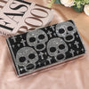 Elegant Diamond Embedded Handheld Evening Bag For Halloween Party Skeleton Evening Dress Bag Creative Fashionable Square Bag