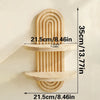 Simple Style Oval Wood Storage Rack Wall Art