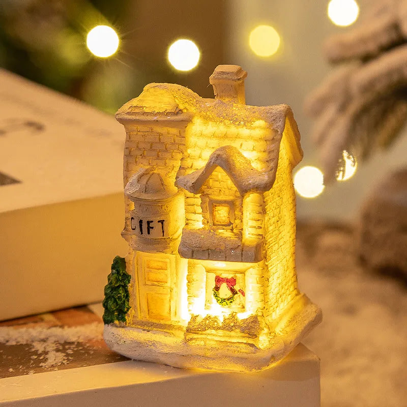 Christmas Cute House Resin Party Ornaments