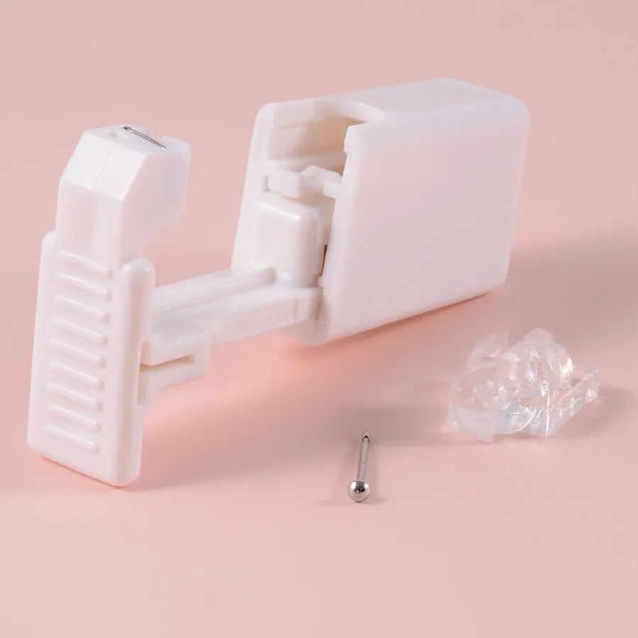 Disposable Low Beating Nose Stud Tool Nose Stud Staple Gun Built-in 316L Zircon Stainless Steel Earrings Nose Ring Nose Stud Piercing Tool