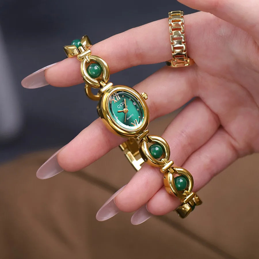 Vacation Classic Style Solid Color Jewelry Buckle Quartz Watch
