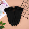 Cashmere gloves women winter factory hair wholesale warm outdoor riding windproof cold plus velvet padded knitted gloves