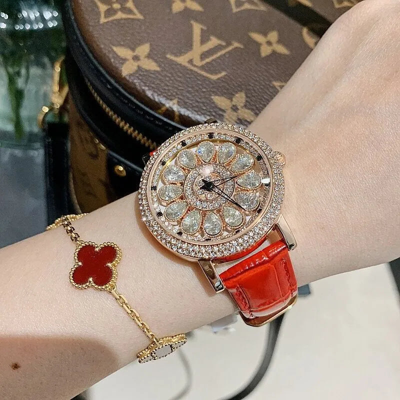 Elegant Luxurious Solid Color Buckle Quartz Watch Women's Watches
