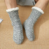 Men's Simple Style Solid Color Polyester Polyacrylonitrile Fiber Crew Socks A Pair
