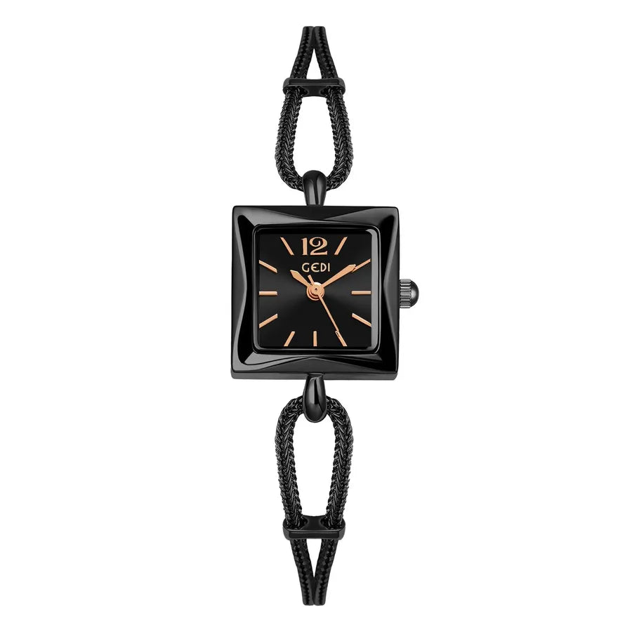 Japanese Style Solid Color Jewelry Buckle Quartz Watch Women's Watches