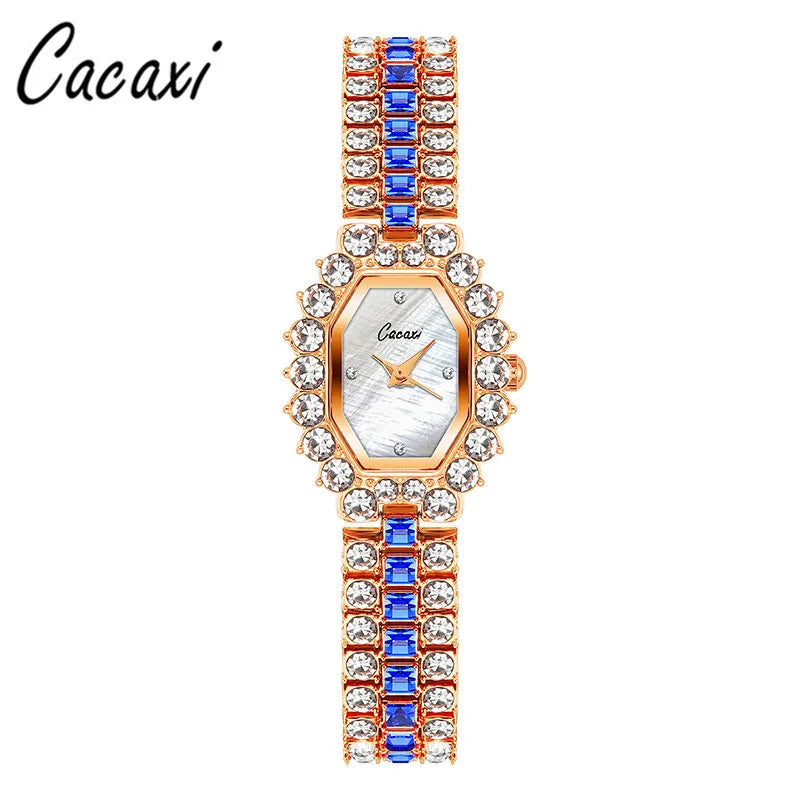 Luxurious Shiny Solid Color Jewelry Buckle Quartz Watch