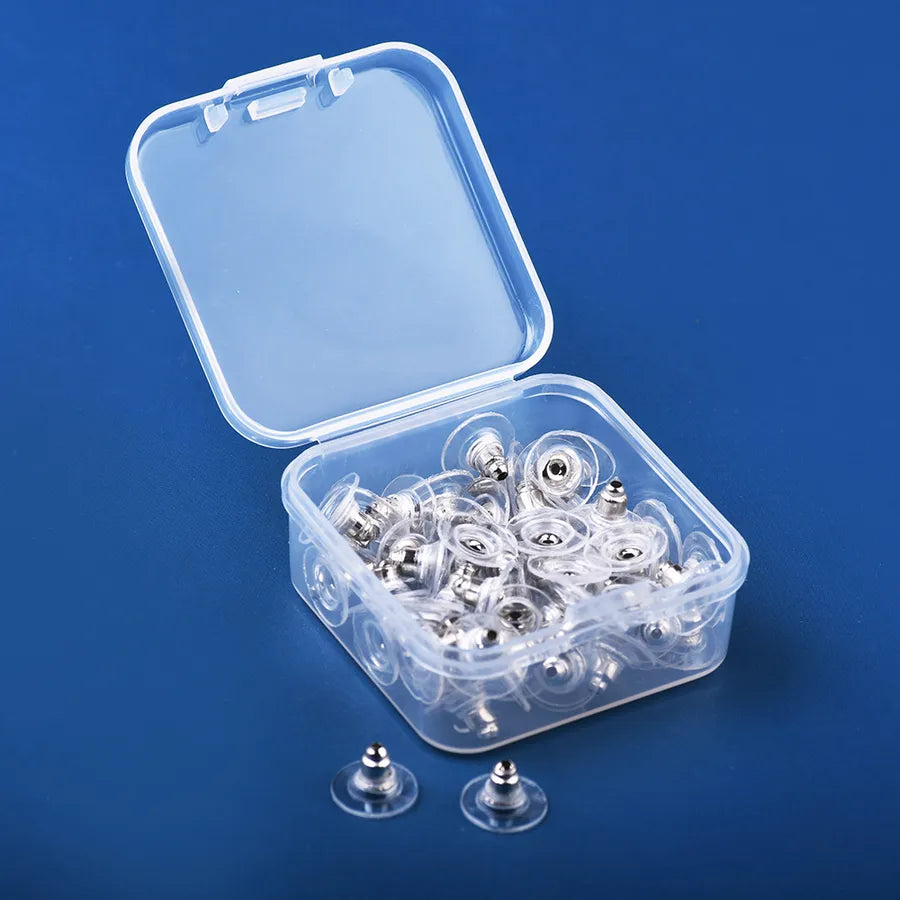 Ear Plug transparent plastic fixed ear stud plug bullet film ear plug diy earrings accessories factory wholesale ear plug