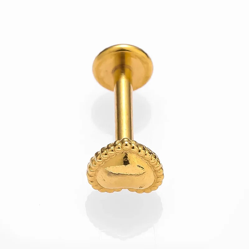 1 Piece Lip Rings Sexy Simple Style Water Droplets 316L Stainless Steel  18K Gold Plated Lip Rings Ear Cartilage Rings & Studs