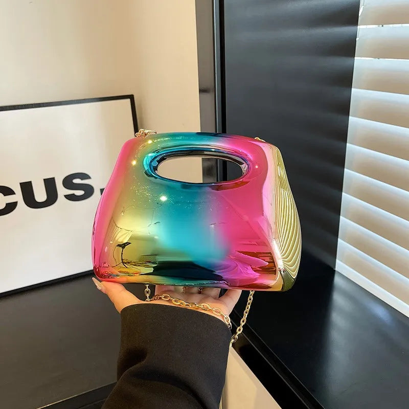 Women's Medium Arylic Solid Color Streetwear Square Magnetic Buckle Shoulder Bag Handbag Crossbody Bag