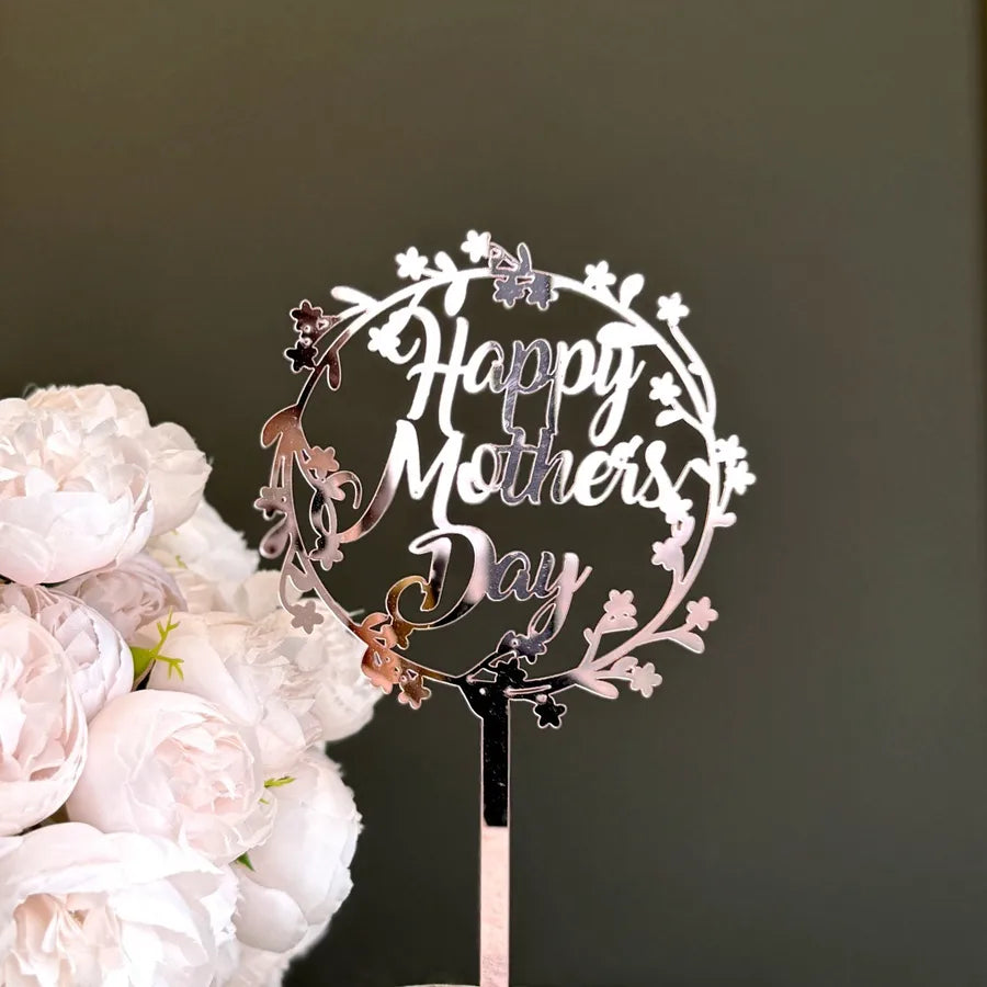 Mother'S Day Romantic Letter Flower Butterfly Acrylic Party Cake Decorating Supplies Party Supplies Cake Decorating Supplies 1 Piece