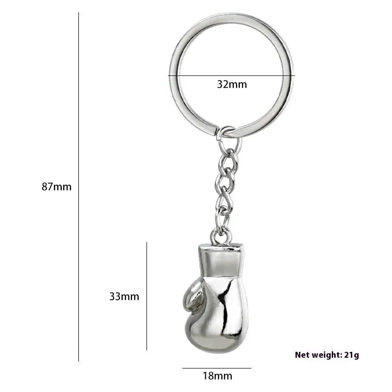 1 Piece Classic Style Boxing Gloves Zinc alloy Unisex Bag Pendant Keychain