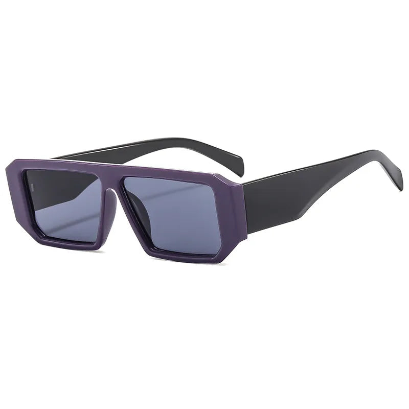 simple style classic style commute color block ac square full frame men's sunglasses