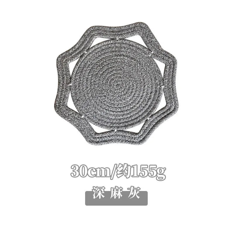 Casual Pastoral Multicolor cotton rope Placemat 1 Piece
