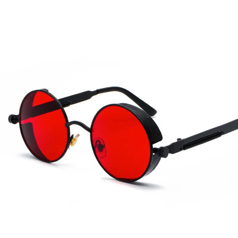 hip-hop punk streetwear round pc round frame full frame men's sunglasses