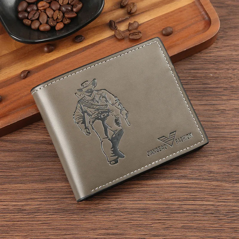 Men's Human Pu Leather Flip Cover Small Wallets