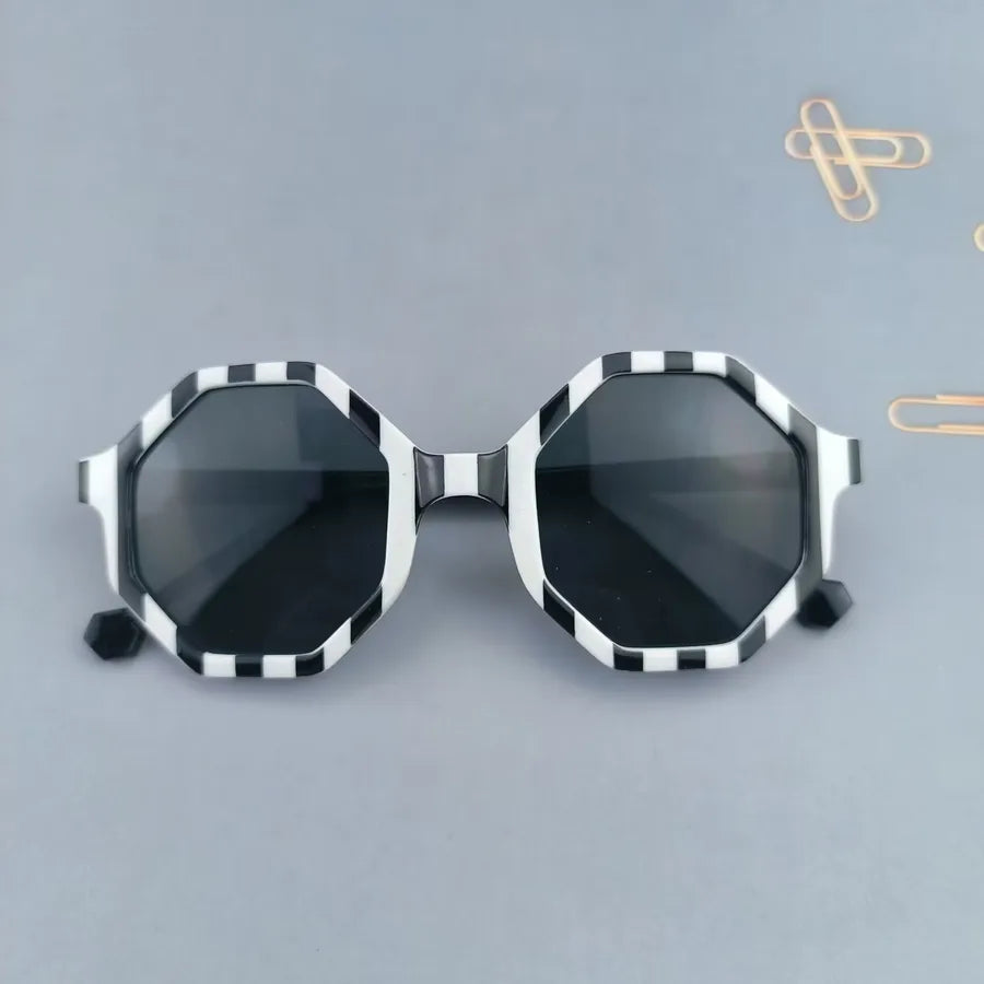 Cute Novelty Modern Style Geometric Ac Tinted Lenses Polygon Full Frame Kids Sunglasses