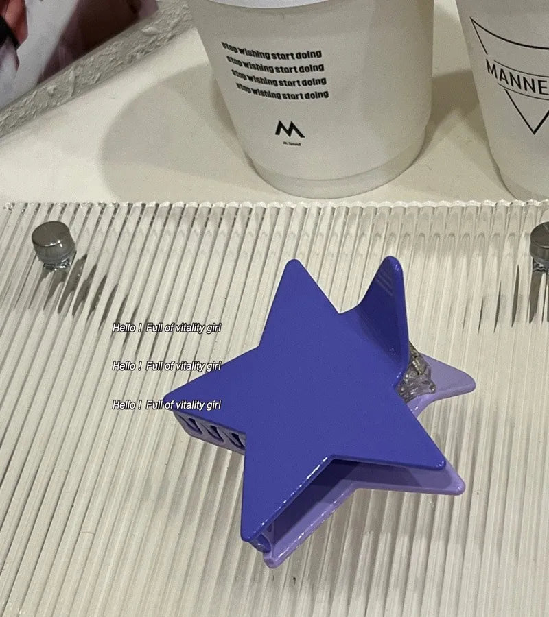 streetwear pentagram acetic acid sheets hair claws