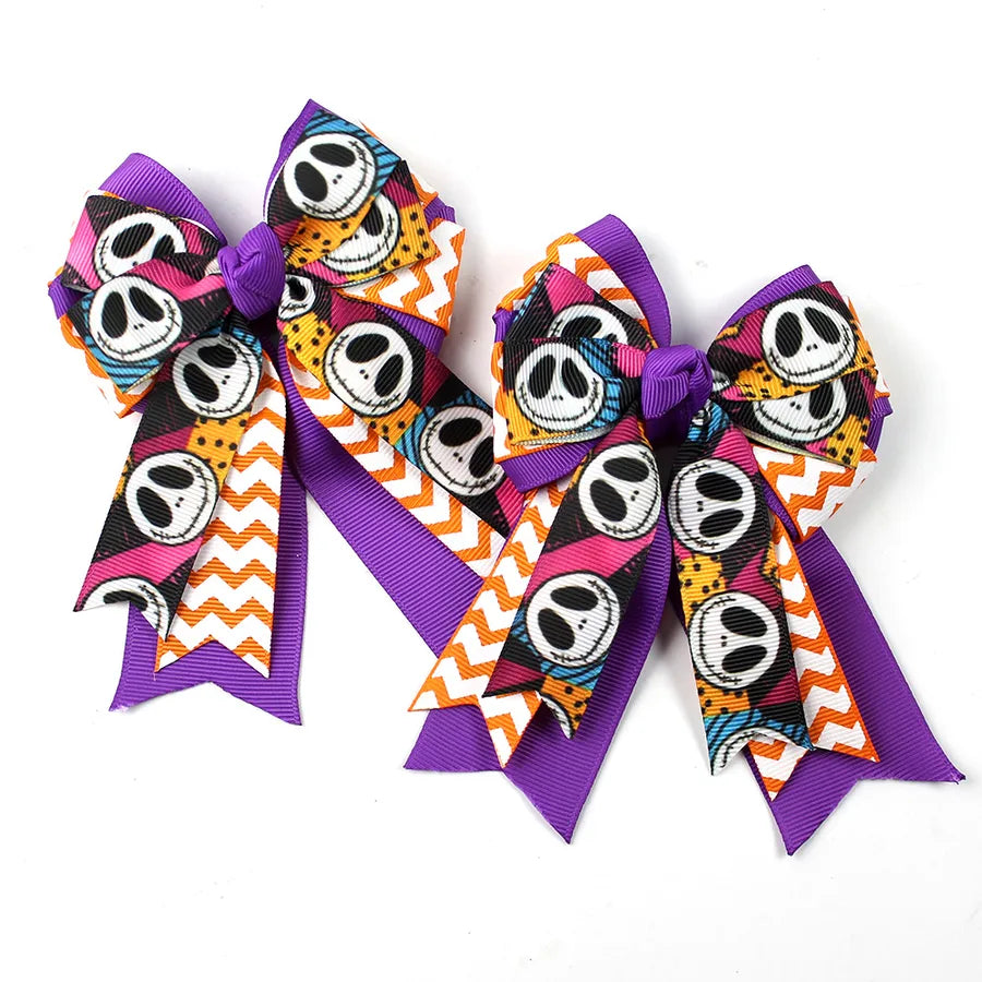 Halloween Butterfly Knot Ribbon Hair Clip Spider Ghost Girls Children's Funny Hair Accessories  Style
