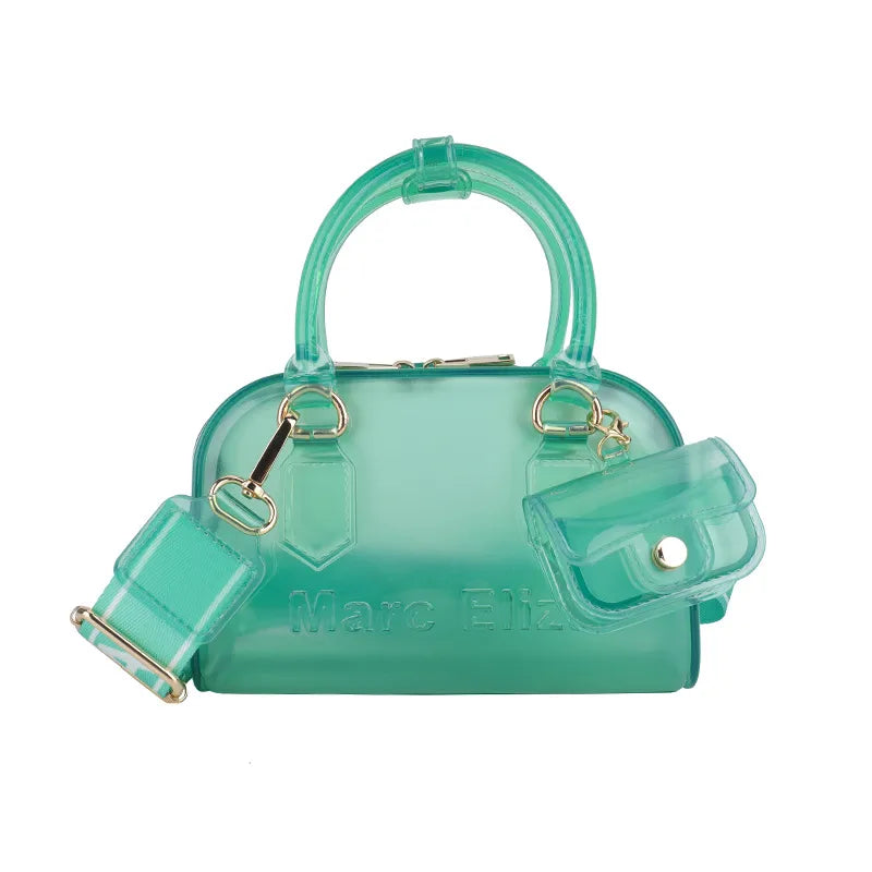 Bohao PVC  Jelly Bag Fashionable All-match Soft Handle Handbag Dirt-resistant and Easy-to-wash Summer Women's Crossbody Bag Customized