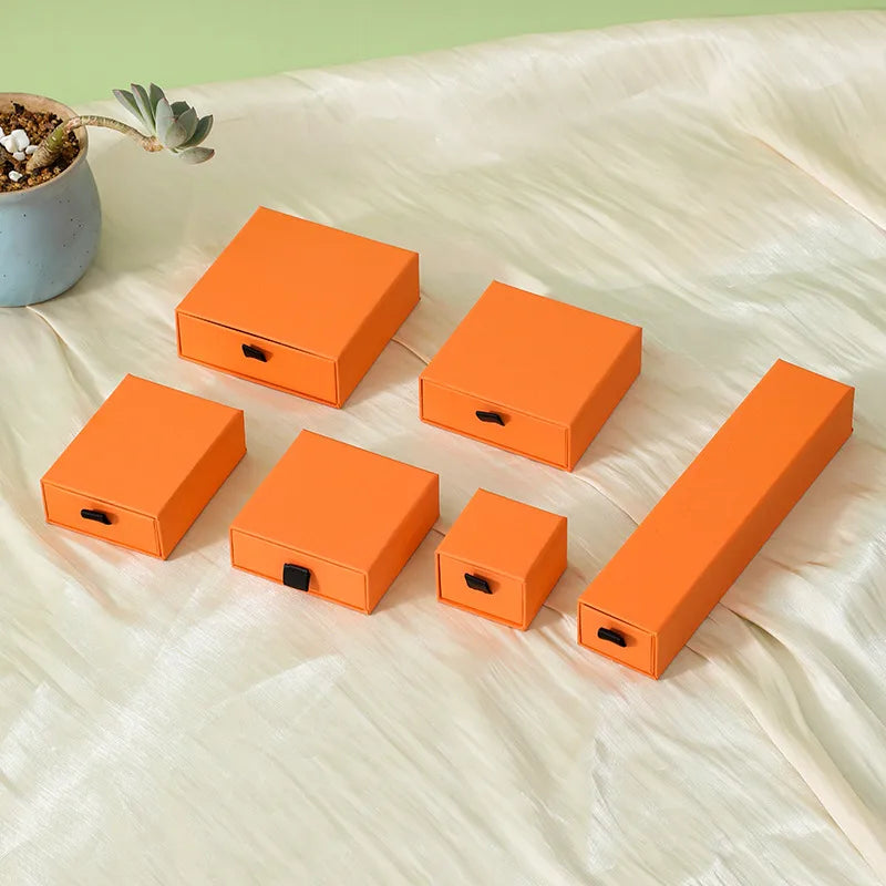 Basic Solid Color Paper Jewelry Boxes