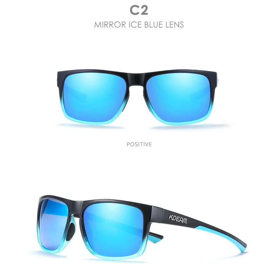 casual sports solid color pc square full frame men's sunglasses