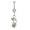 1 Piece Belly Rings Simple Style Solid Color 304 Stainless Steel Inlay Zircon