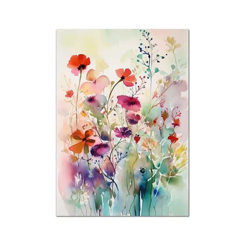 Pastoral Flower Canvas Canvas Wall Art