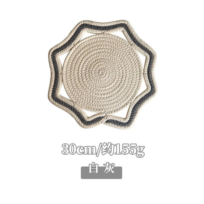 Casual Pastoral Multicolor cotton rope Placemat 1 Piece