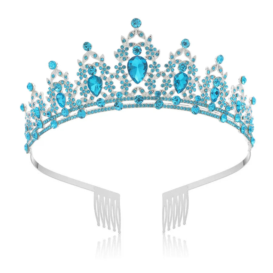 Fashion Women'S Crown Alloy Inlay Rhinestones Crown