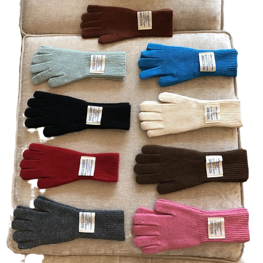 unisex basic solid color gloves 1 pair