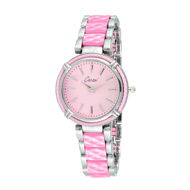 Simple Style Classic Style Solid Color Jewelry Buckle Quartz Watch