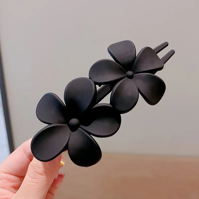 Children's Korean-style new flower clip girls' high-grade back head Headdress Ball head hairpin little girl plate hairpin