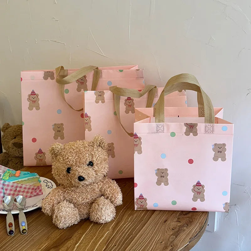 Women's Cartoon Bear One Shopping bags