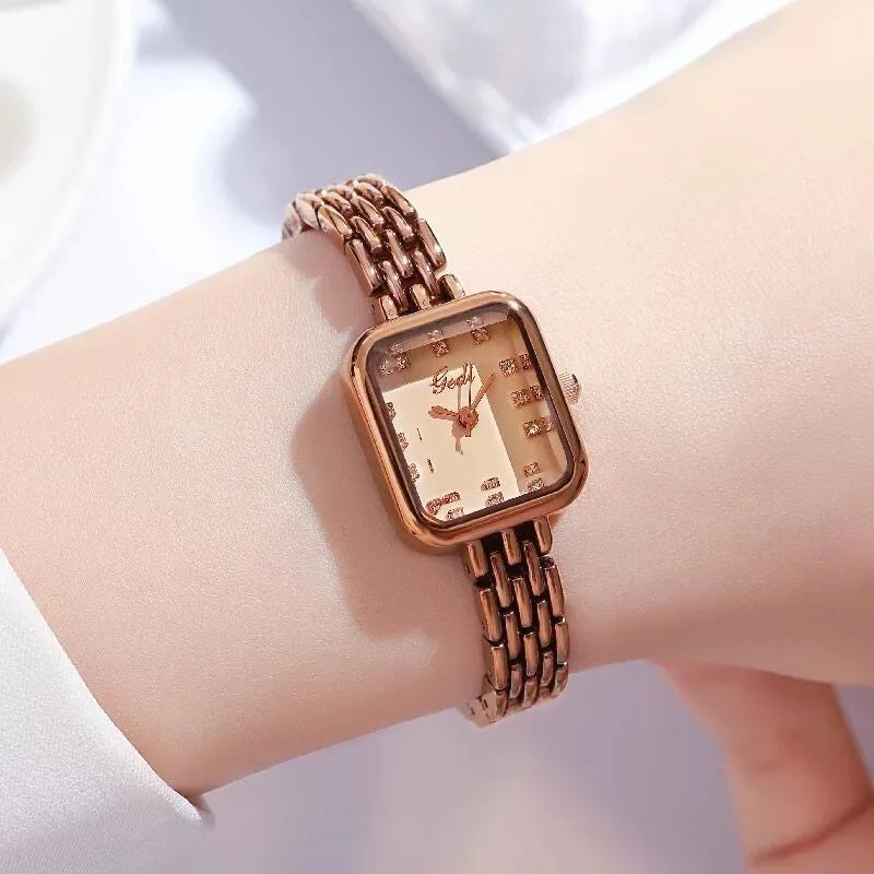 Elegant Streetwear Geometric Jewelry Buckle Quartz Watch Women's Watches