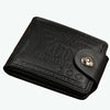 men's letter pu leather magnetic buckle wallets