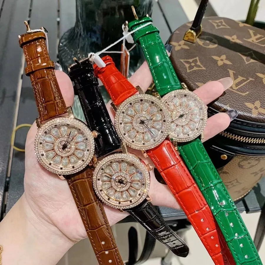 Elegant Luxurious Solid Color Buckle Quartz Watch Women's Watches