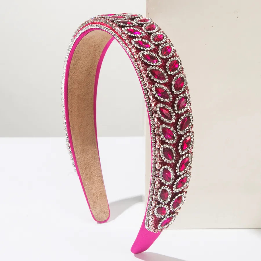 Baroque Style Modern Style Simple Style Women's Geometric Rhinestone Inlay Glass Hair Band