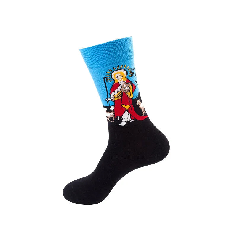 Men's Retro Classic Style Human Cotton Ankle Socks A Pair