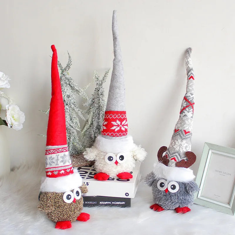 Christmas Cartoon Style Cute Owl Indoor Party Festival Doll