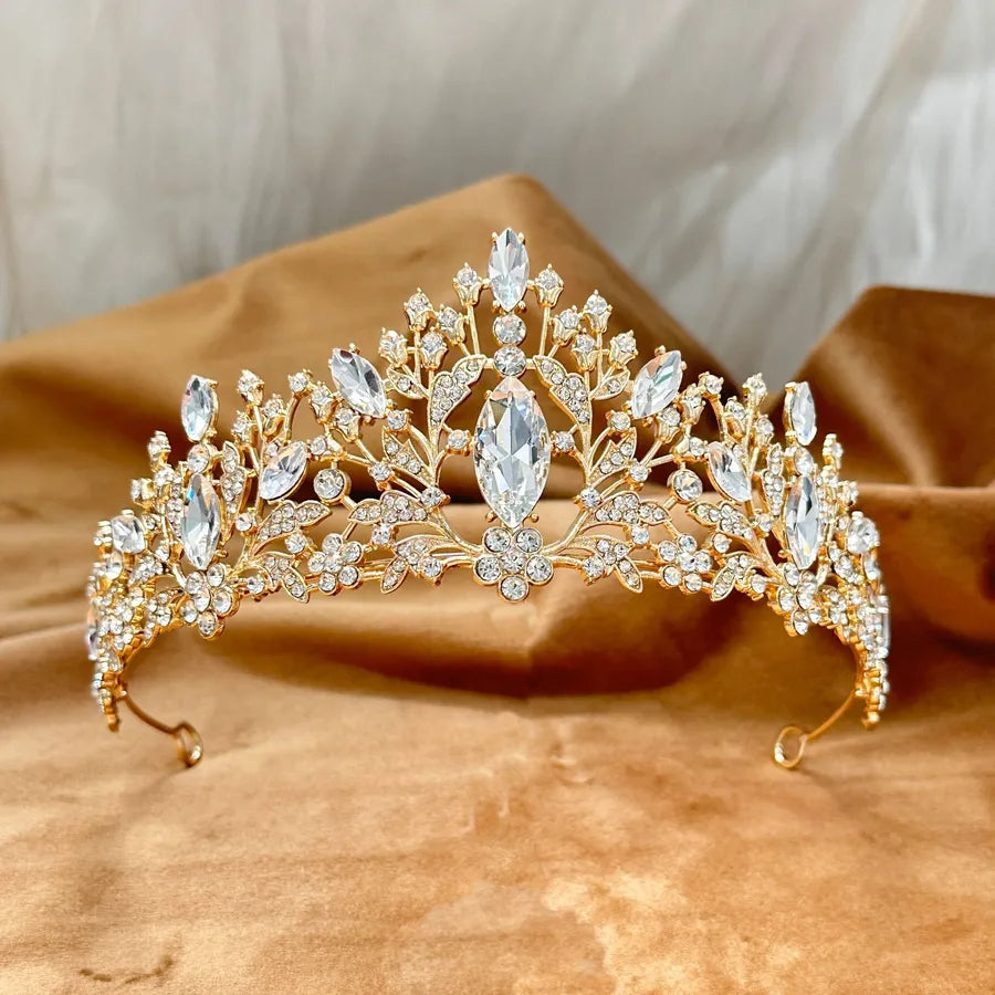 New Bride Headwear Crown Alloy Rhinestone Hair Accessories Hair Crown Wedding Wedding Party Performance Accessories