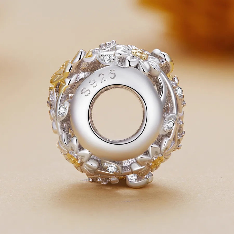 Aifule  Popular S925 Zircon Daisy Bee Handmade DIY Bead String Jewelry Beads Scattered Beads Bsc818