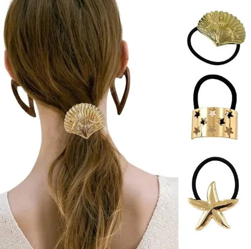 Vacation Streetwear Women's Scallop Starfish Alloy Plating Hair Tie