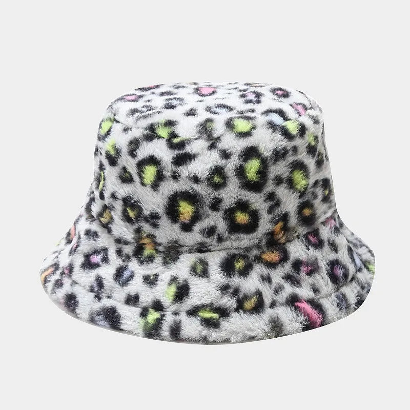 women's fashion leopard wide eaves bucket hat