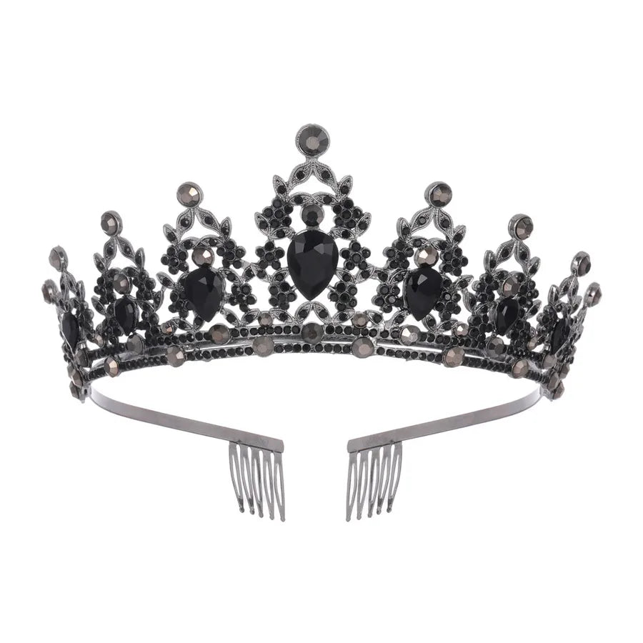 Fashion Women'S Crown Alloy Inlay Rhinestones Crown