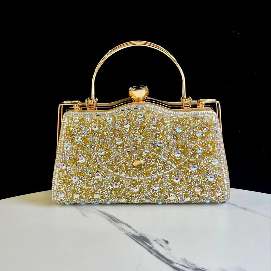 New Cross-border Exquisite Evening Bag Diamond Clutch Bag Women's Cheongsam Bag Celebrity Banquet Handbag Rhinestones