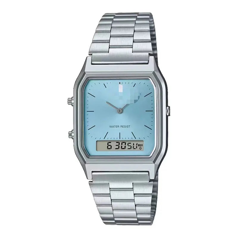 Non-woven AQ230W electronic watch classic retro steel belt small gold watch wholesale watch waterproof men's alloy