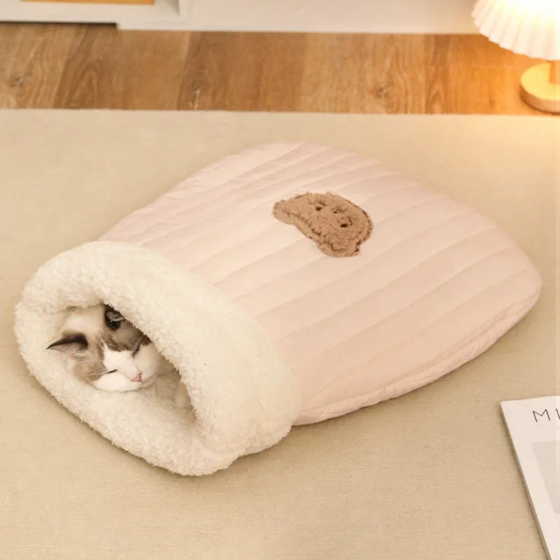 Cute Cloth Solid Color Pet Bed