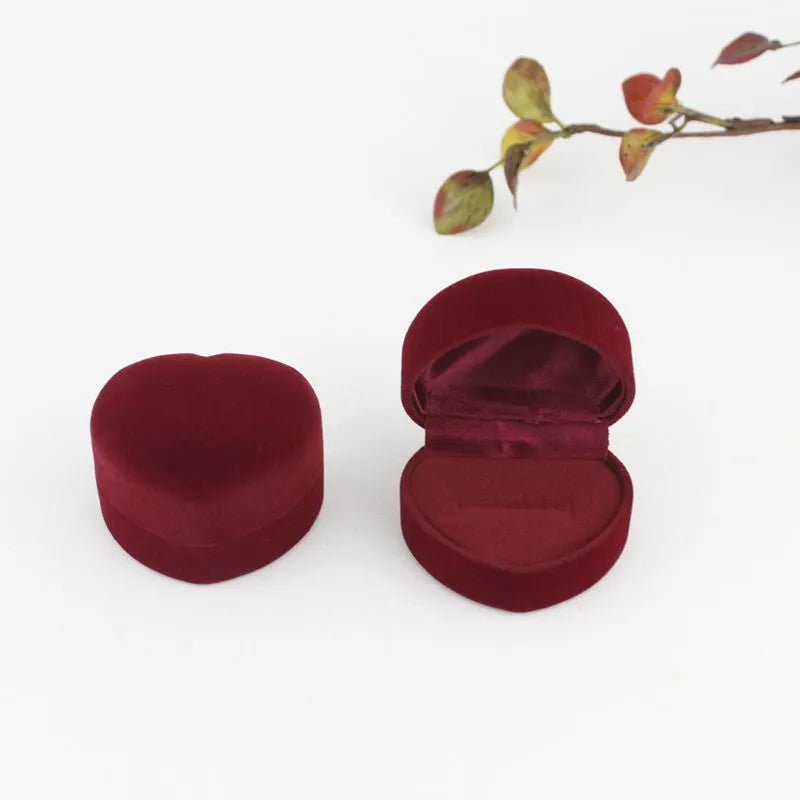Simple Style Commute Heart Shape Plastic Valentine'S Day Jewelry Boxes